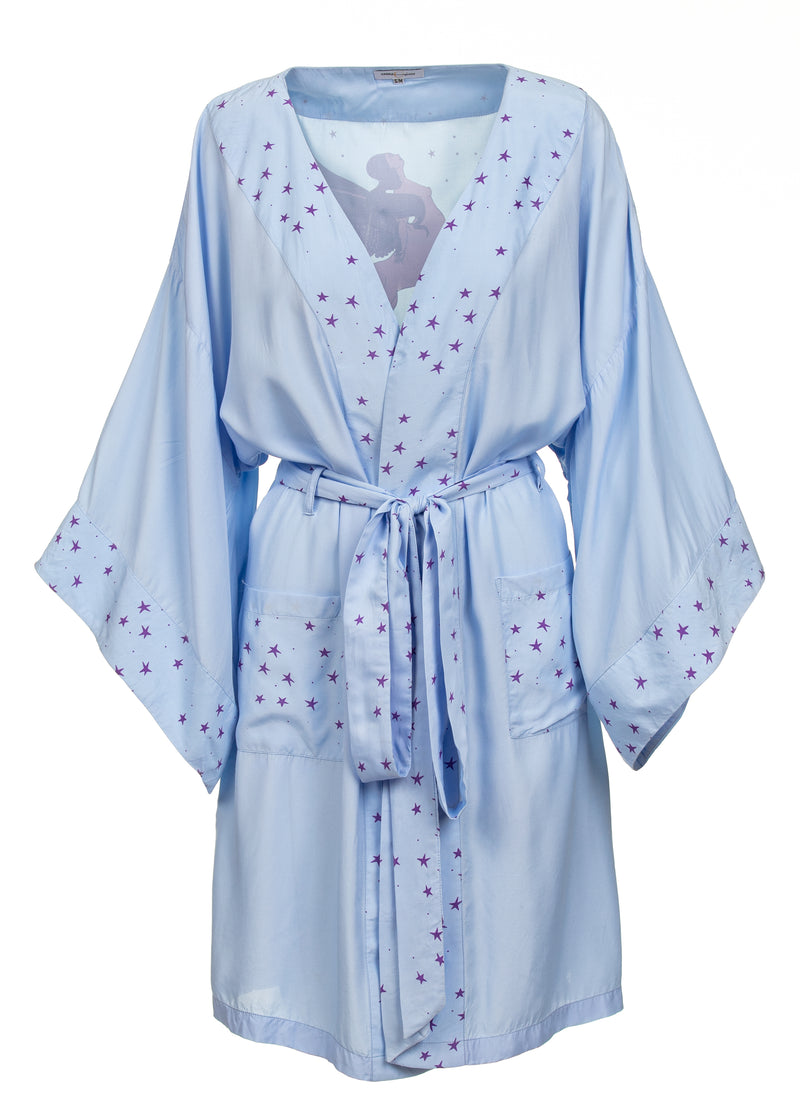 Ethically made robe with pegasus print