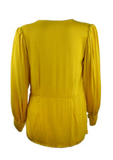 ethically made sustainable golden blouse