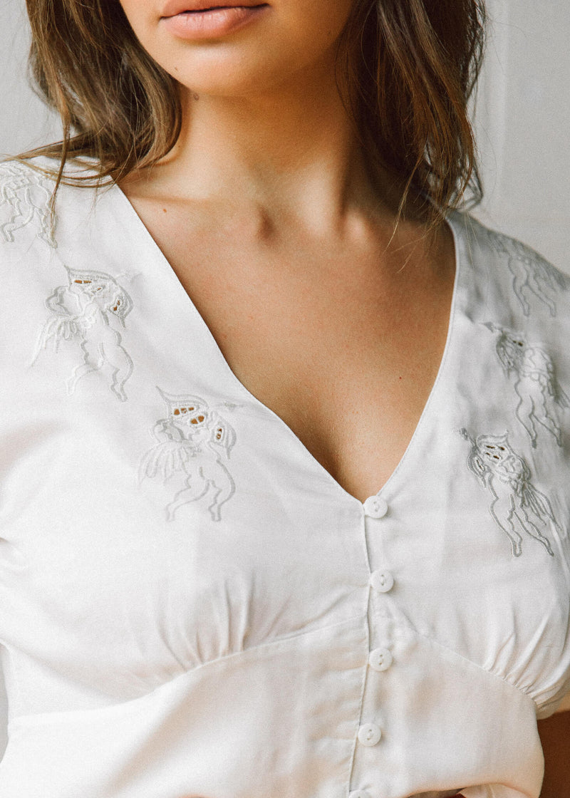 cupro white silk ethical and sustainable blouse